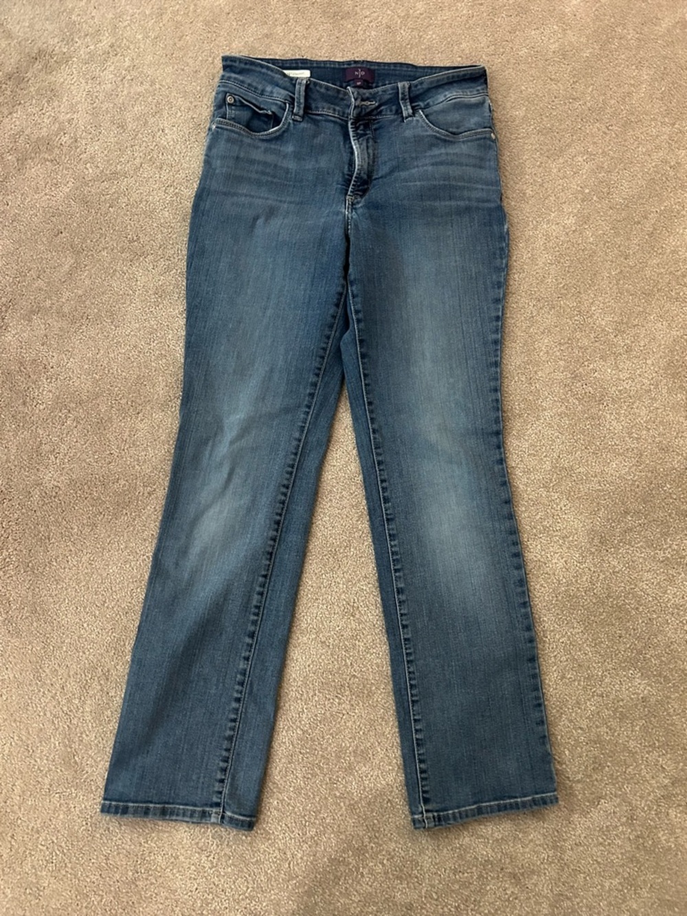 NYDJ Mid-Blue Straight Leg Jeans